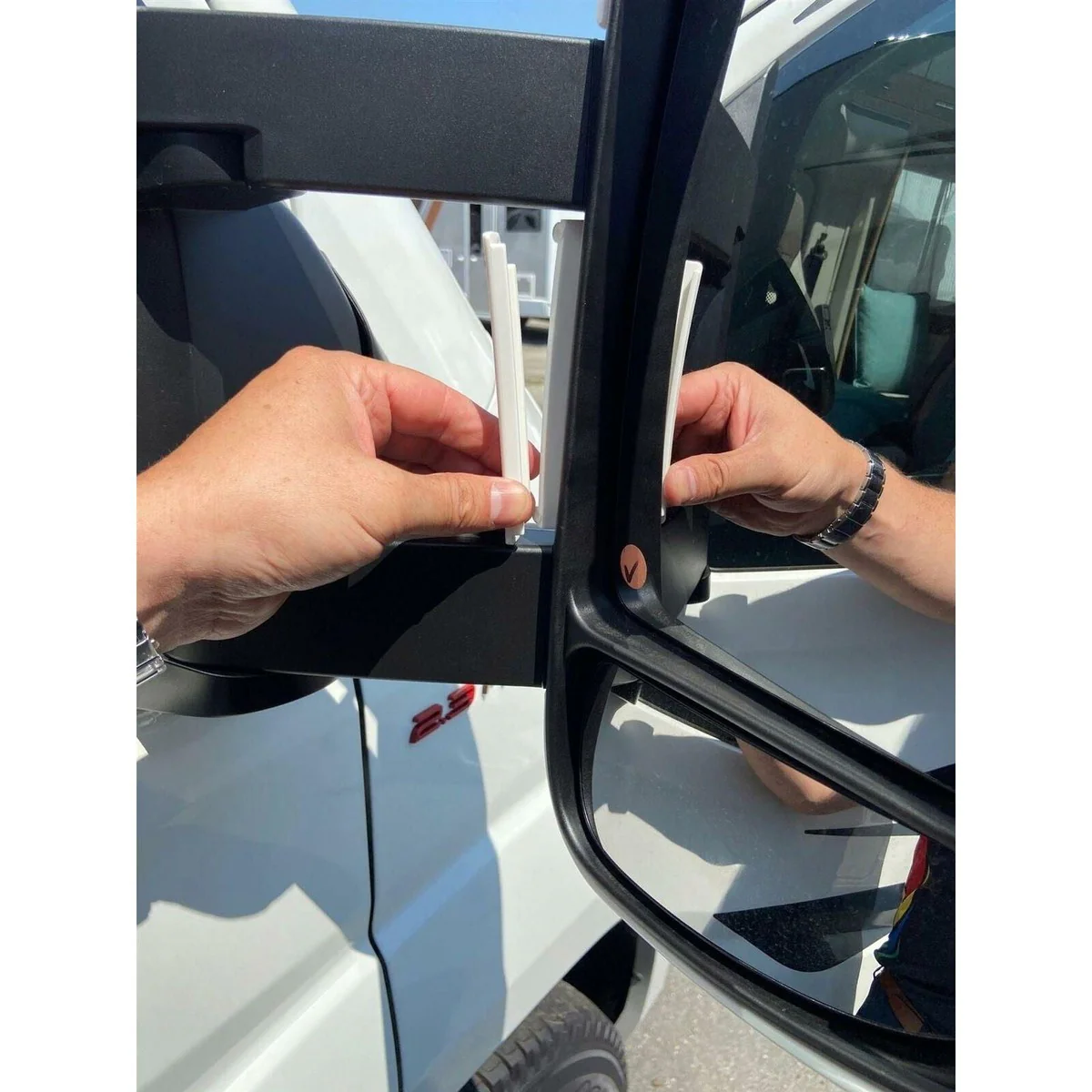 Milenco Mirror Protectors Ducato Boxer Relay Long Arm White Pair (new Model) - Image 7