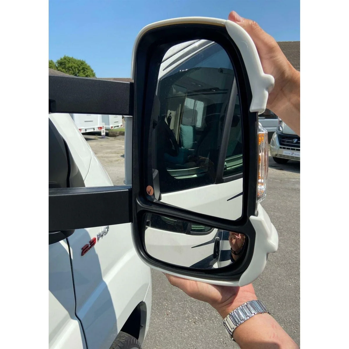 Milenco Mirror Protectors Ducato Boxer Relay Long Arm White Pair (new Model) - Image 8