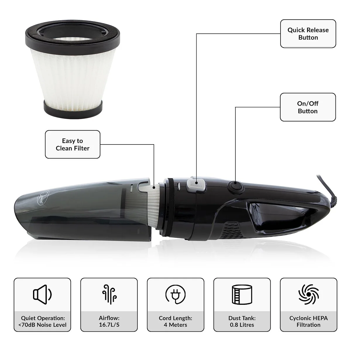 Mini Vacuum Cleaner 2 In 1 230V 600W 44839 - Image 4
