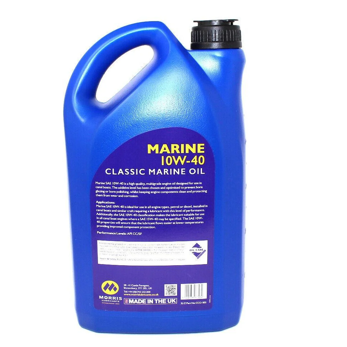 Morris Classic Marine Oil 10W 40 SAE 5L Marine Engine Oil for Classic Boats - Image 5