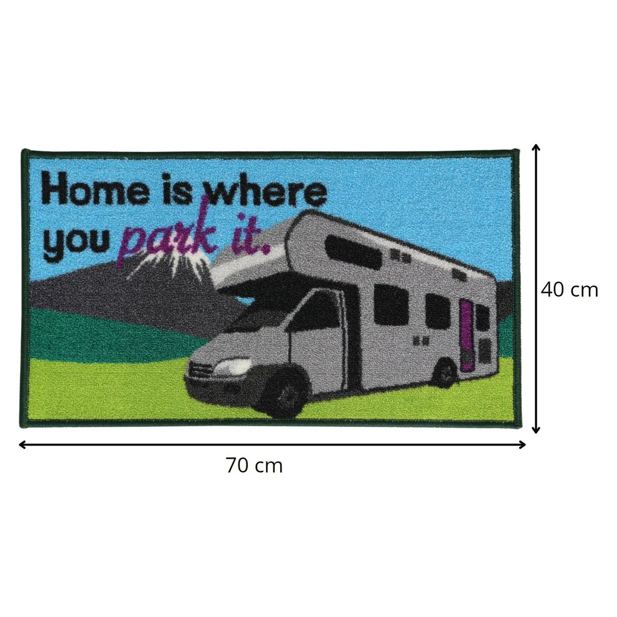 Motorhome Home Is Where You Park It Indoor Door Mat Washable 40 x 70cm C0051N - Image 4