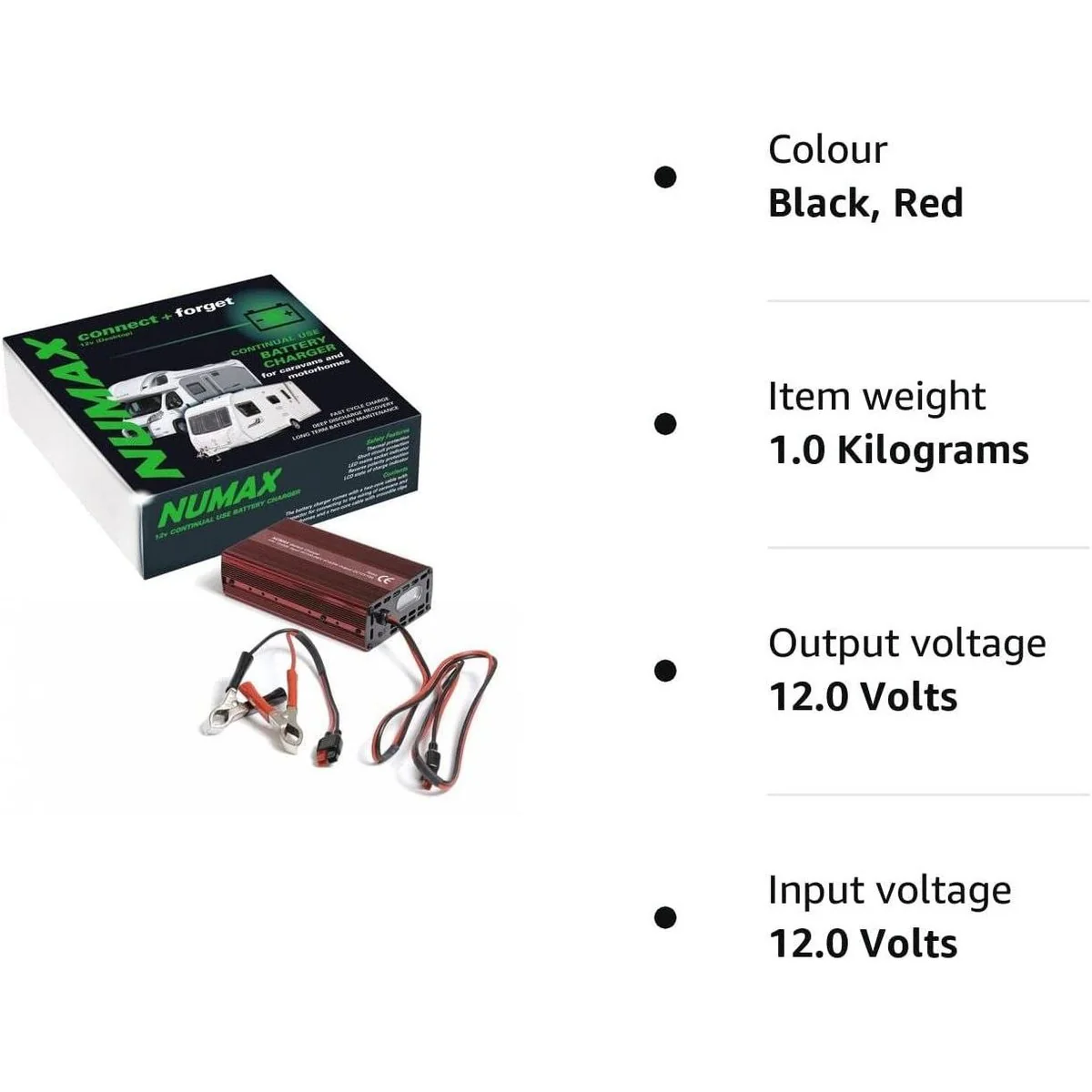 Numax 12V 20 Amp 20A Smart Battery Charger Conditioner - Leisure Caravan  Motorhome - Image 2