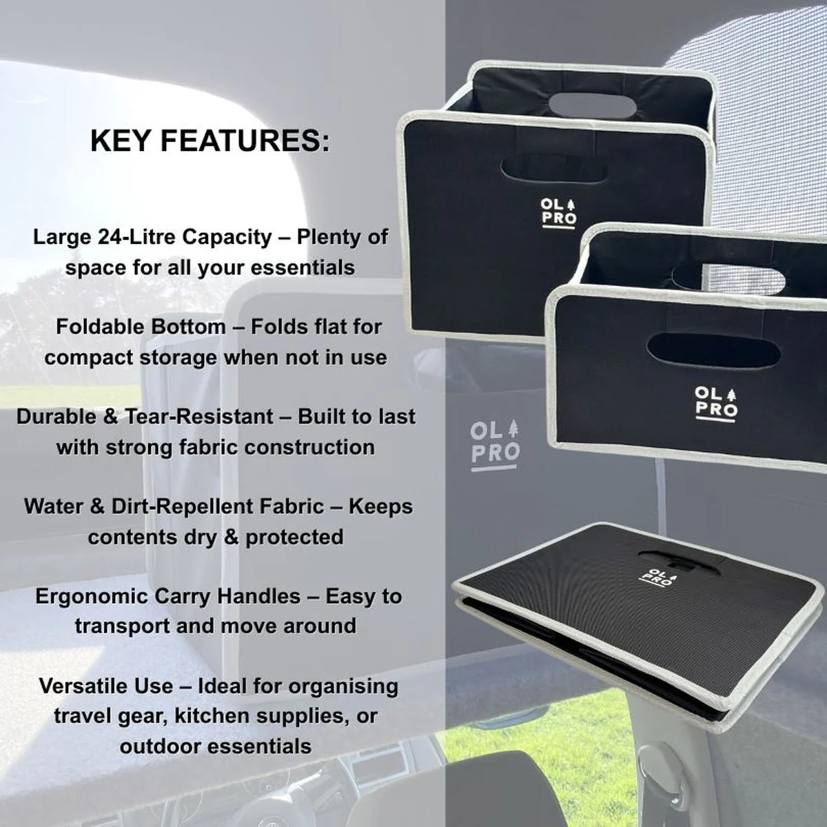 Olpro 24L Folding Storage Box - Image 4