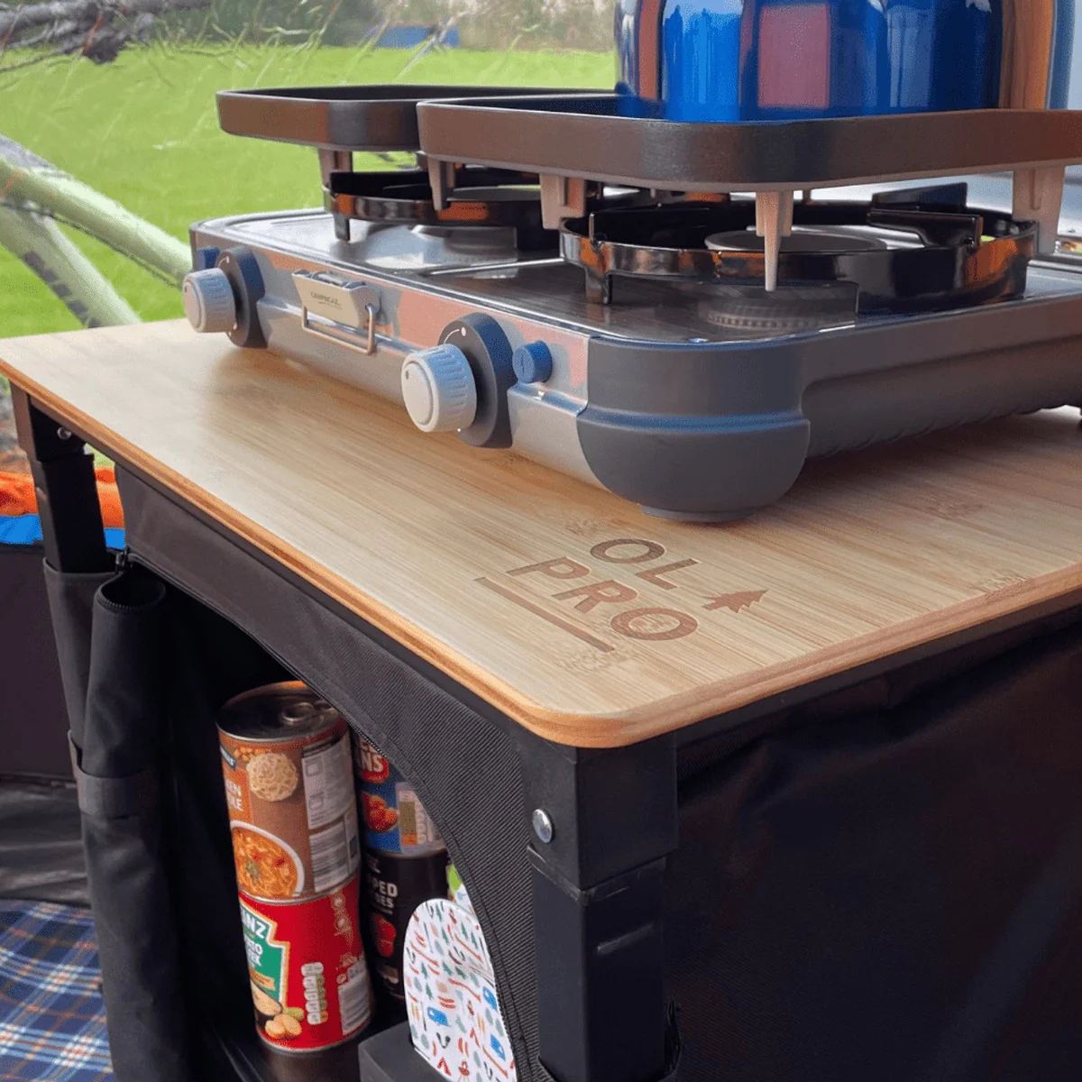 Olpro Bamboo Cooking Table 60cm x 49cm x 82cm - Image 6