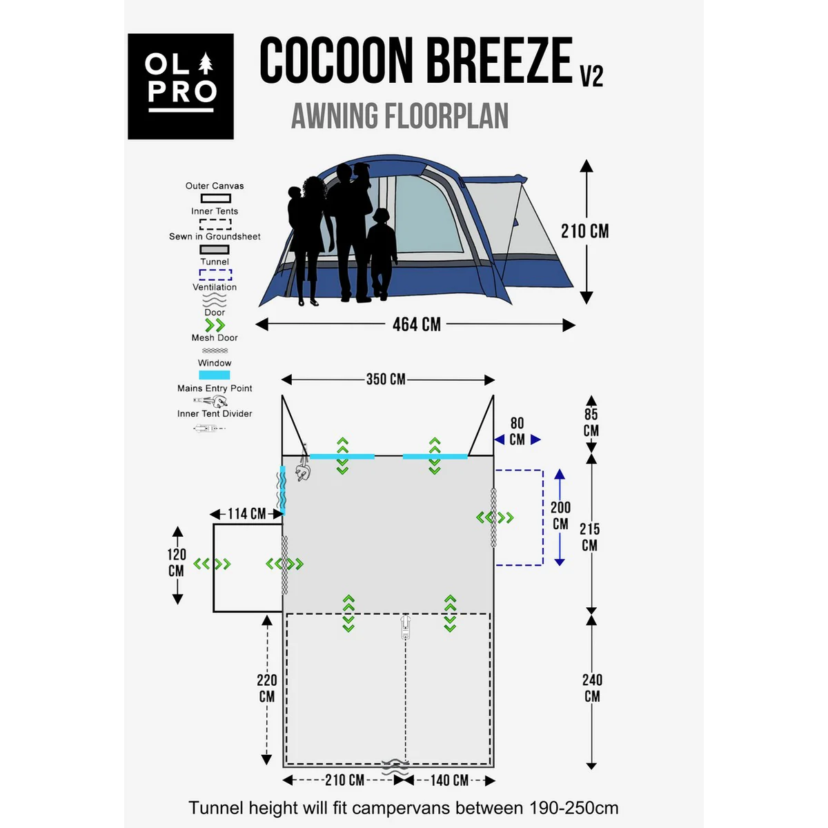 Olpro Cocoon Breeze v2 Campervan Awning - Image 3