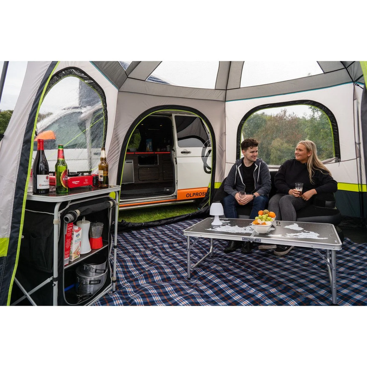Olpro Hive Campervan Awning (Fibreglass Poles) - with Sleeping Pod - Image 8