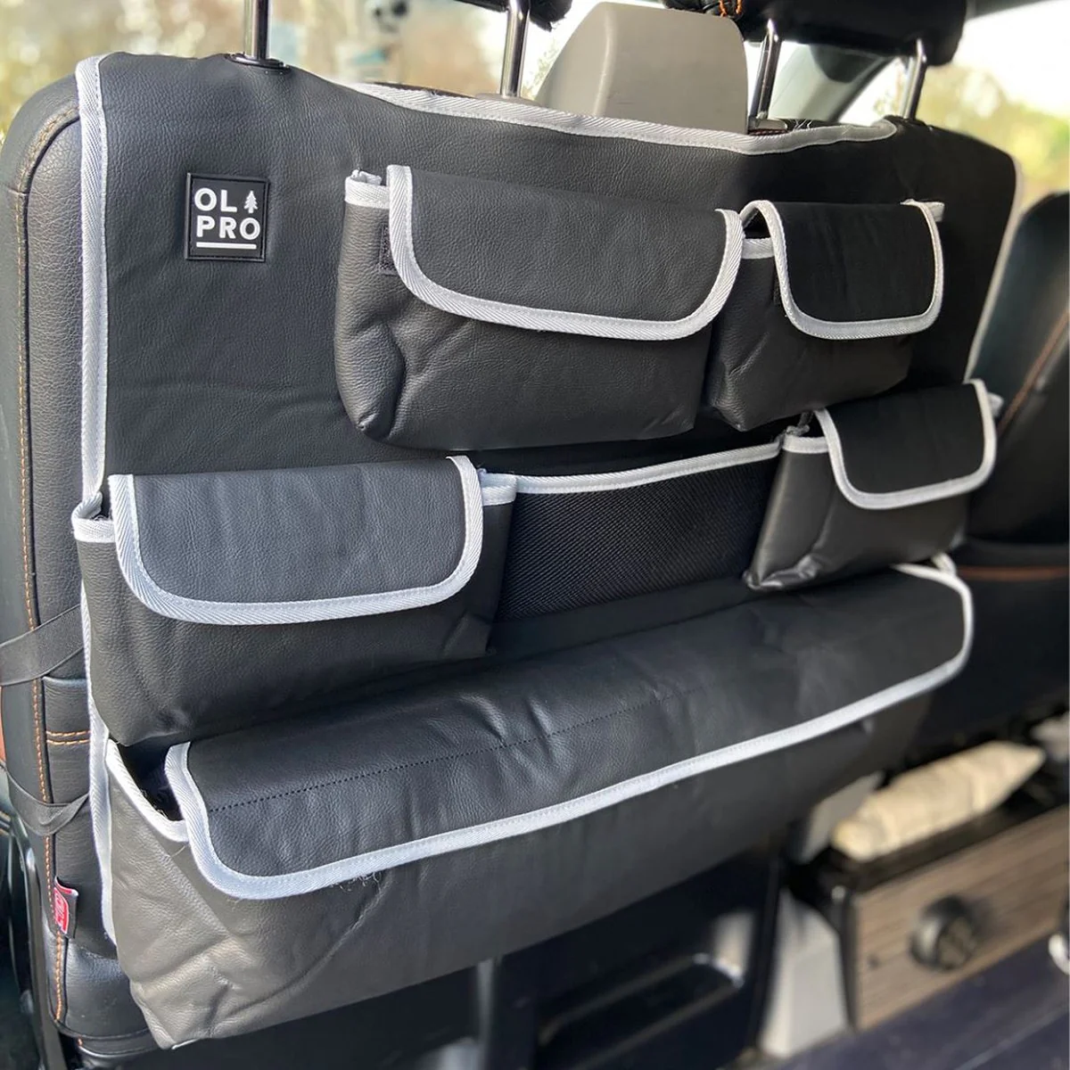 Olpro Rear Double Seat Storage Organiser - Grey - Image 3