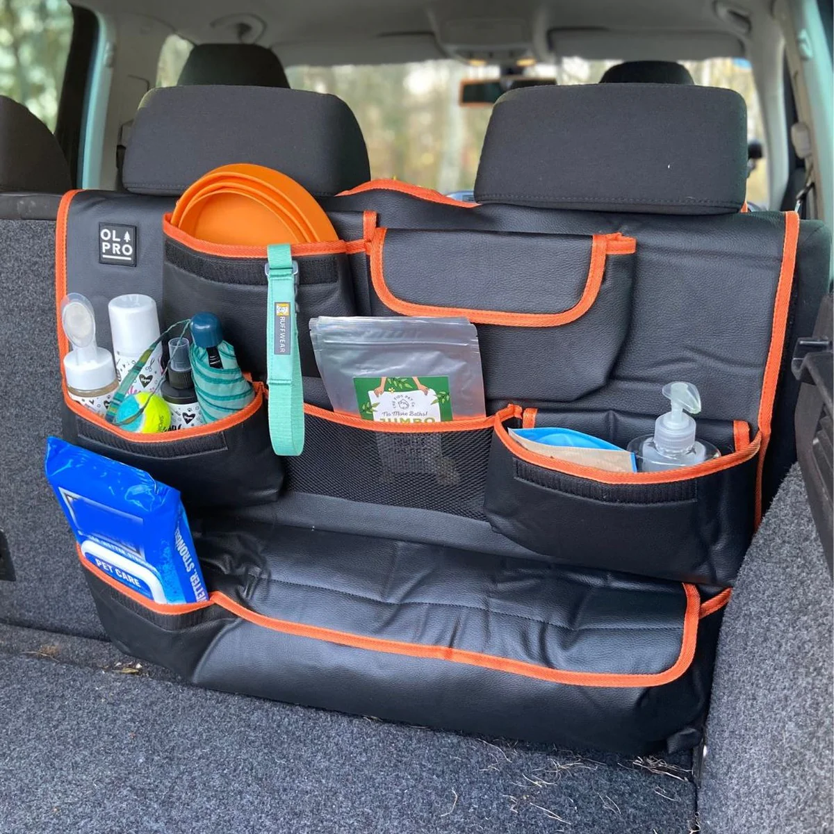 Olpro Rear Double Seat Storage Organiser - Orange - Image 3