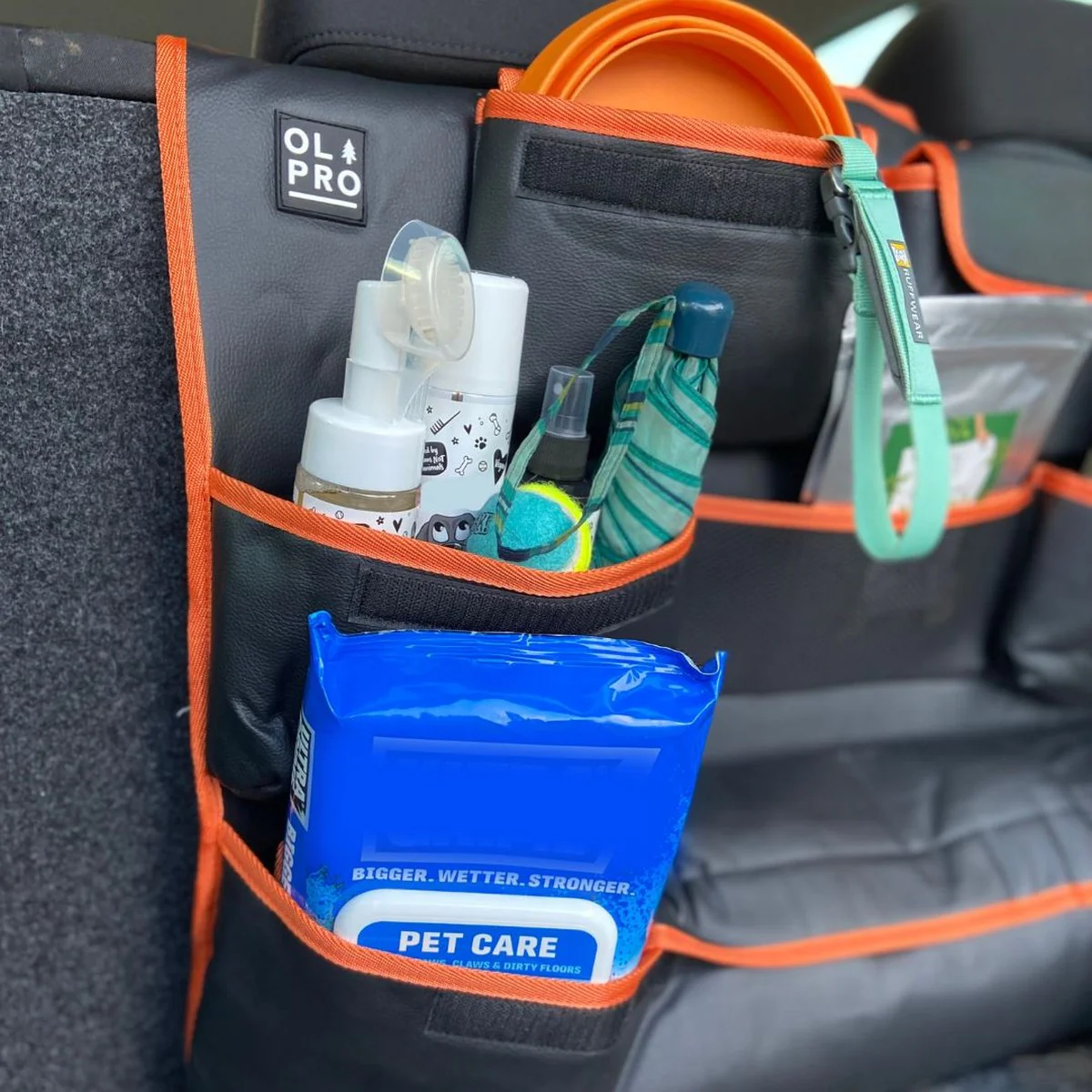 Olpro Rear Double Seat Storage Organiser - Orange - Image 4