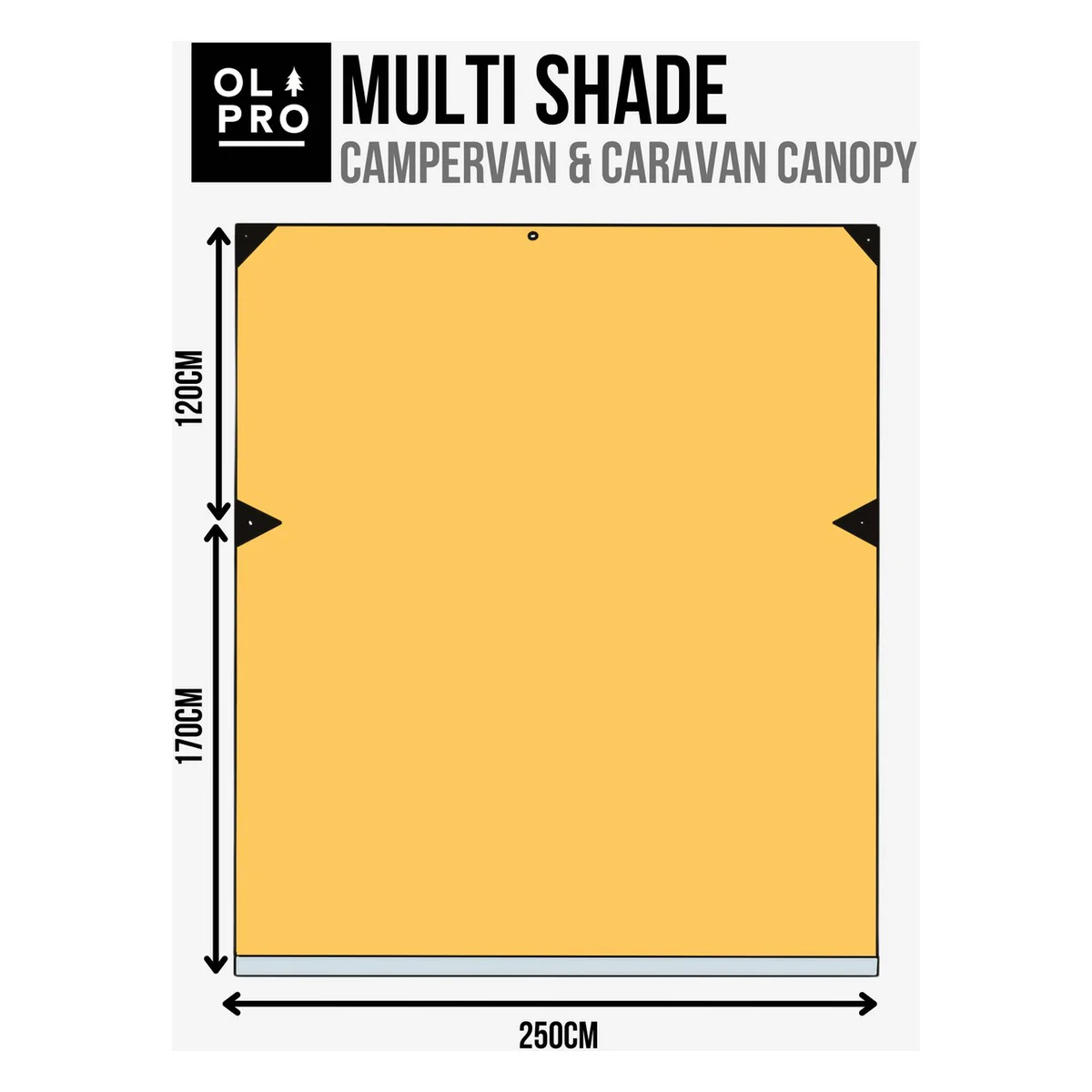 Olpro Rectangle Canopy/Shade (Orange l) - Image 4