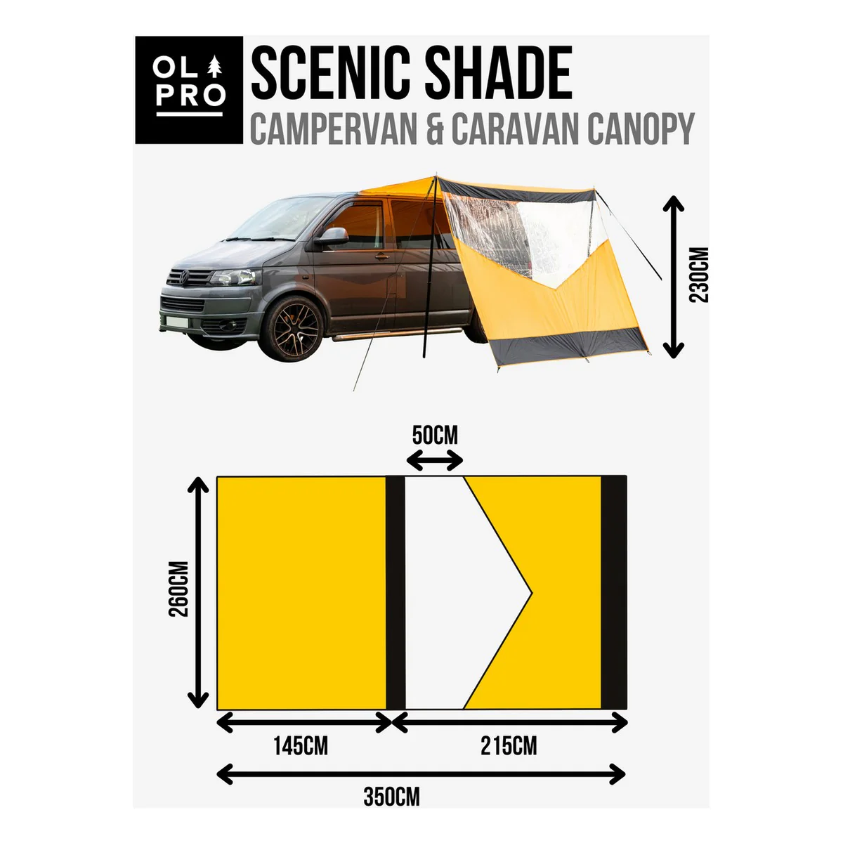 Olpro Rectangle Canopy with window (Orange) - Image 4