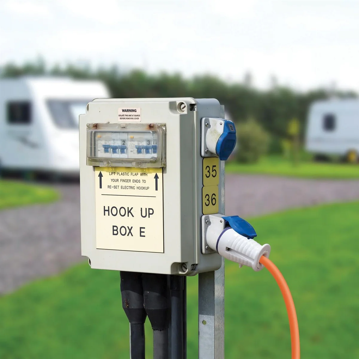 Orange 25 Metre 230v Electric Hook Up Extension - Image 5