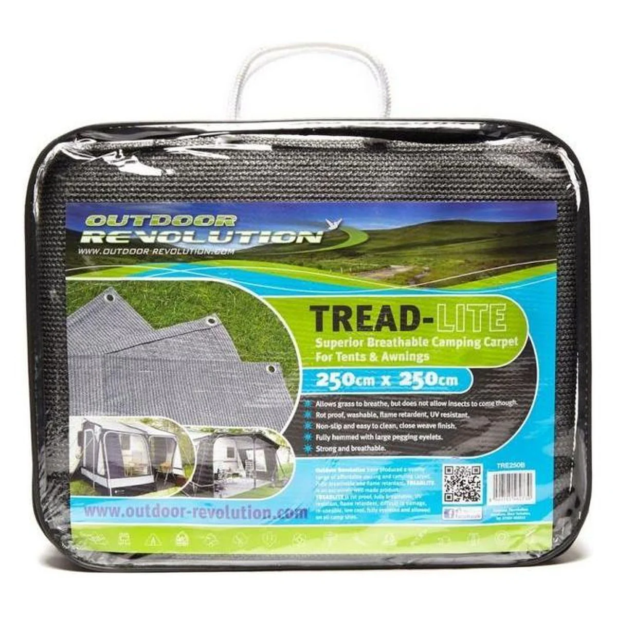 Outdoor Revolution 700cm x 250cm Treadlite - Grey Groundsheet