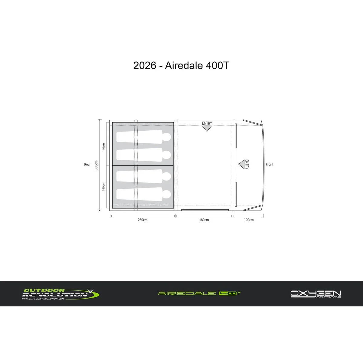 Outdoor Revolution Airedale 400T Air Tent 4 Berth Family Tent Inc Footprint - Image 11