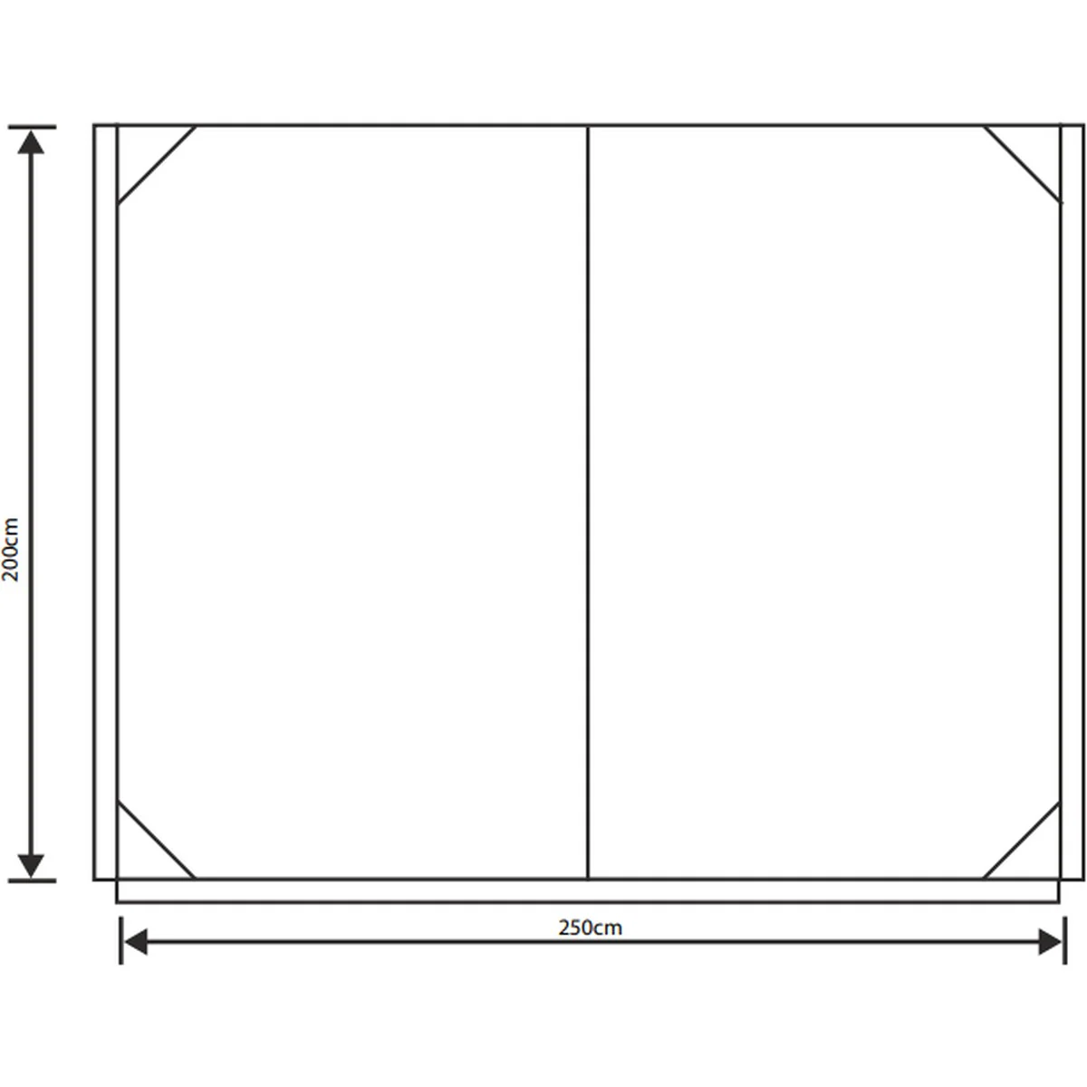 Outdoor Revolution Cayman Canopy Side Panels with Support Bars - Image 6