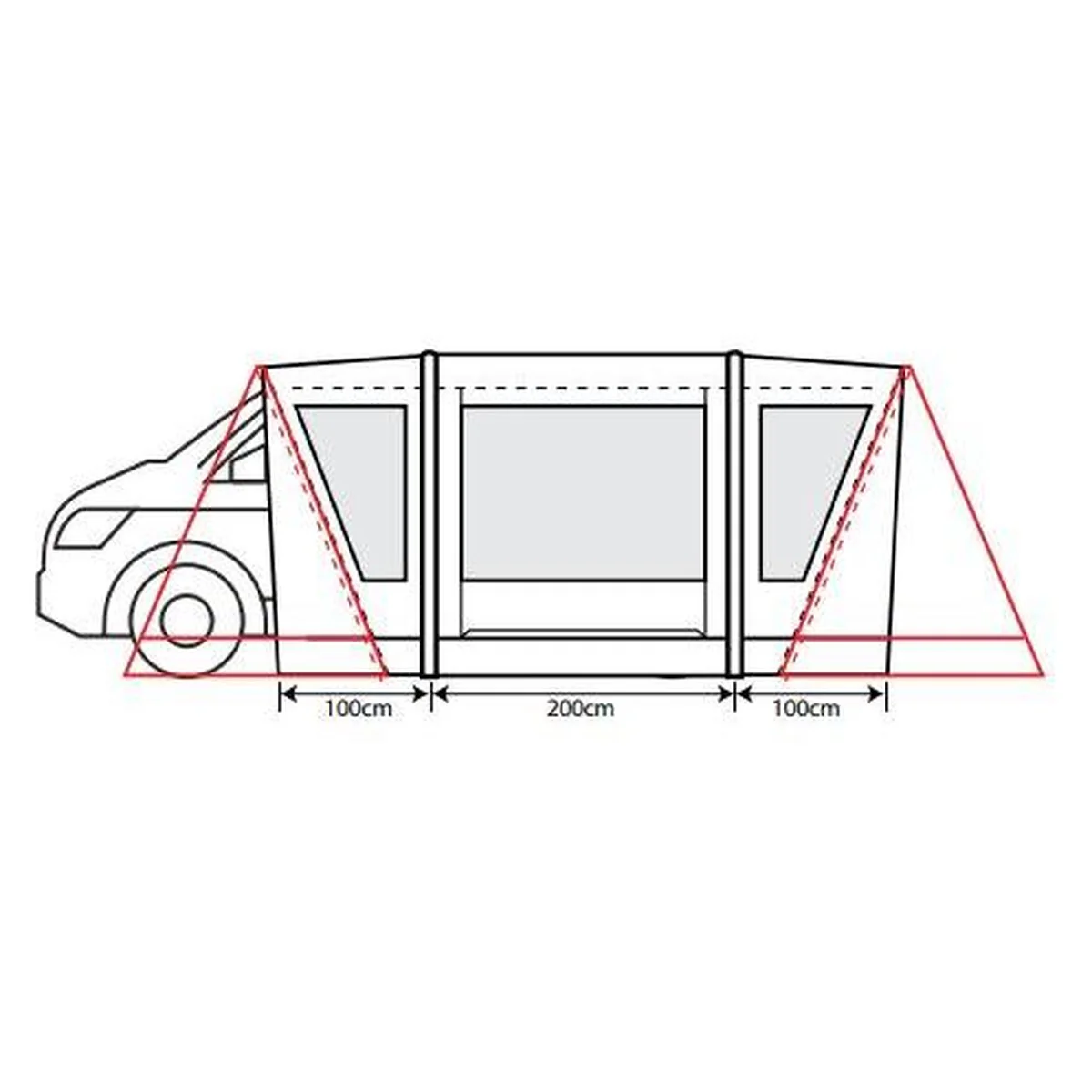 Outdoor Revolution Cayman Combo PC Low Driveaway Awning 180-210cm - Image 7