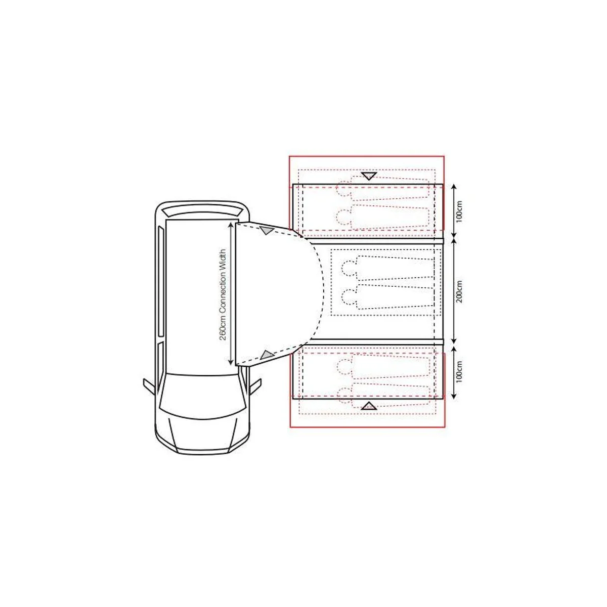 Outdoor Revolution Cayman Combo PC Mid Driveaway Awning  210-255cm - Image 5