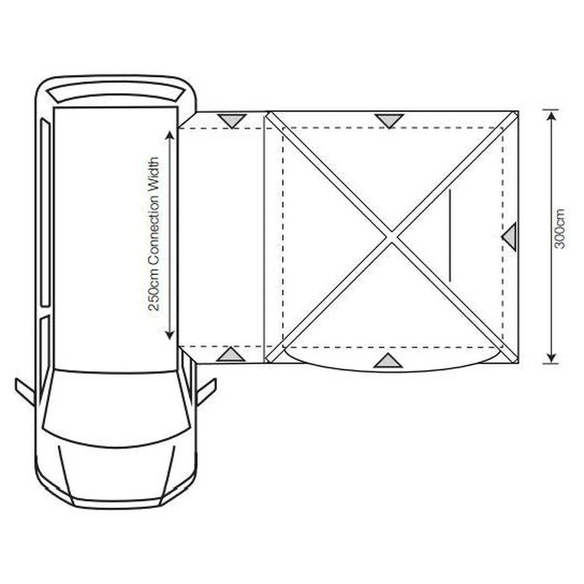 Outdoor Revolution Cayman Inflatable Air High Awning (255-305cm) - Image 5