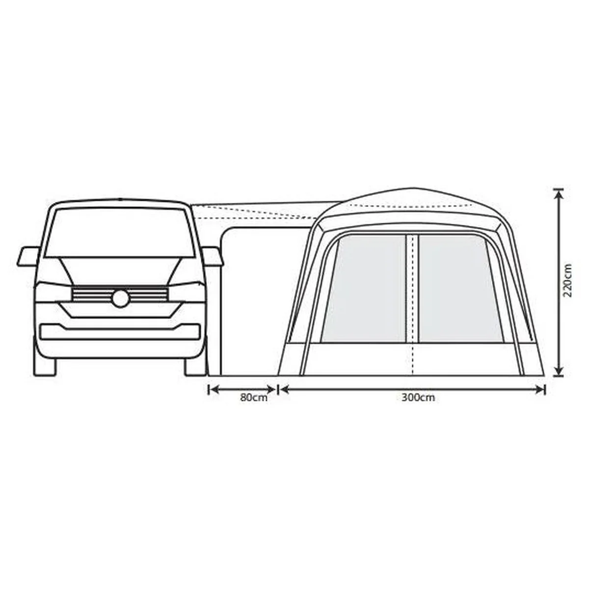 Outdoor Revolution Cayman Inflatable Air High Awning (255-305cm) - Image 6