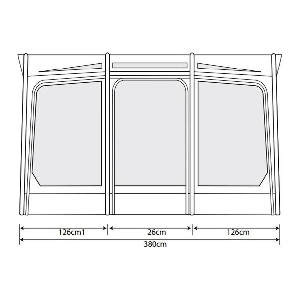 Outdoor Revolution Eclipse Pro 380L Caravan/Motorhome Awning 250-265cm - Image 6