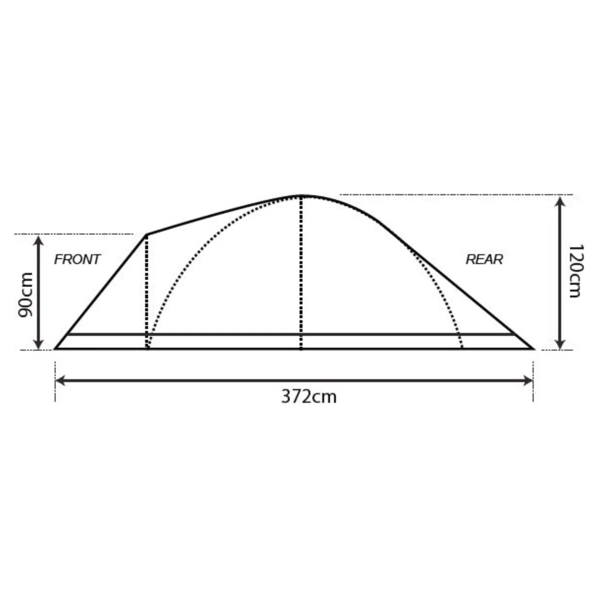 Outdoor Revolution Q 3.0+ 3 Person Family Tent - Image 7
