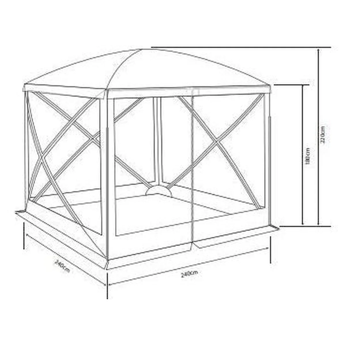 Outdoor Revolution Lightweight Freestanding Four Sided Pop Up Utility Gazebo - Image 7