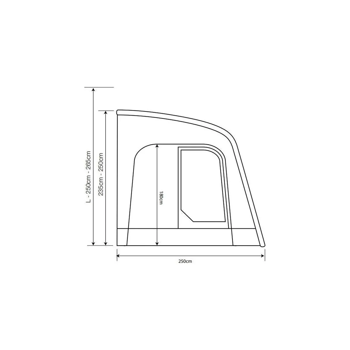 Outdoor Revolution Sportlite Air 320 Caravan Awning (235-250) - Image 18