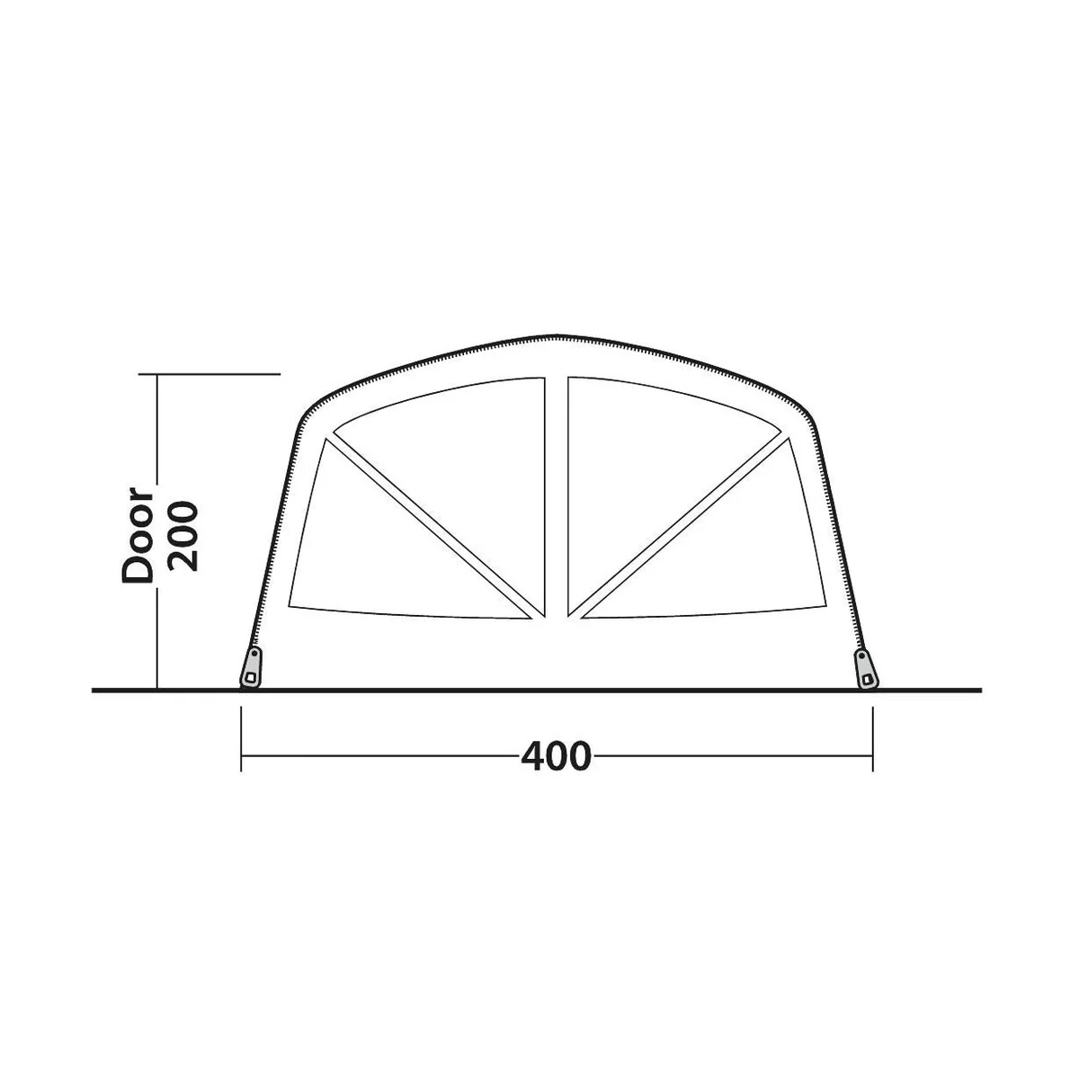 Outwell Alabama 6 Air TC 6 Berth Five Room Tunnel Tent - Image 14