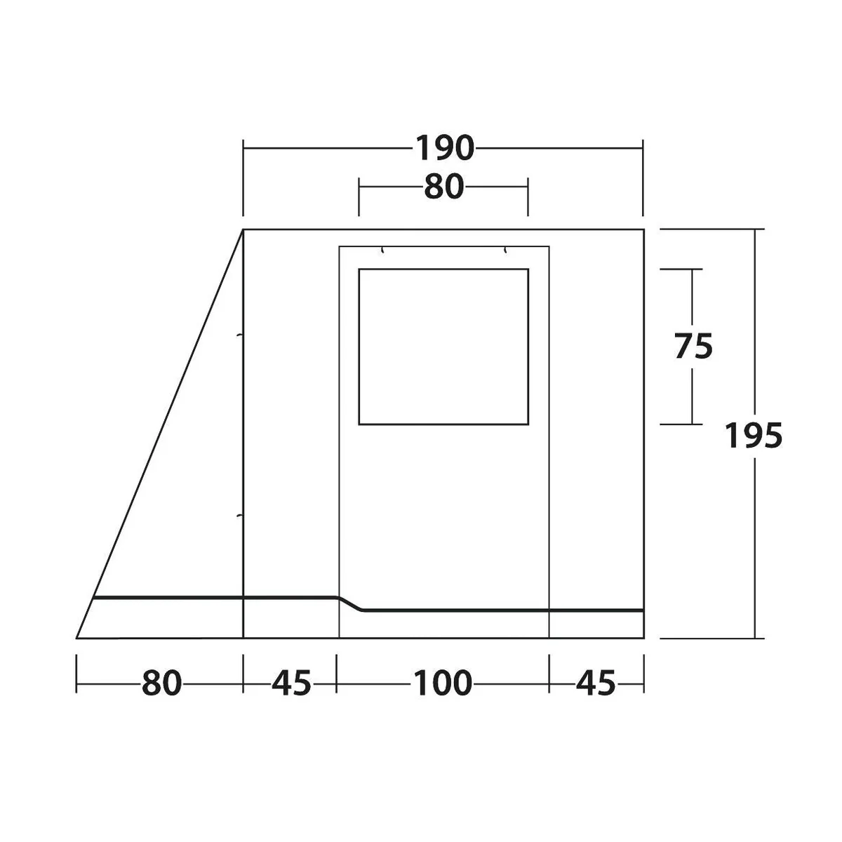 Outwell Backroads Campervan Cassette Awning Room Low 195cm - Image 8