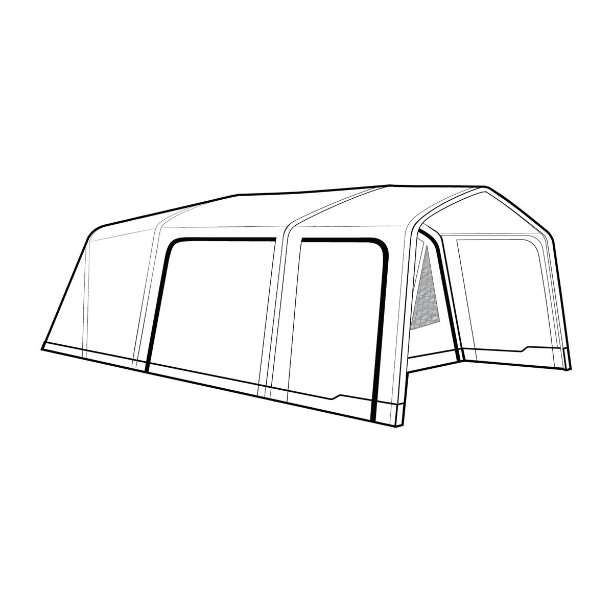Outwell Boston 5 Air TC 5 Berth Three Room Tunnel Tent - Image 19