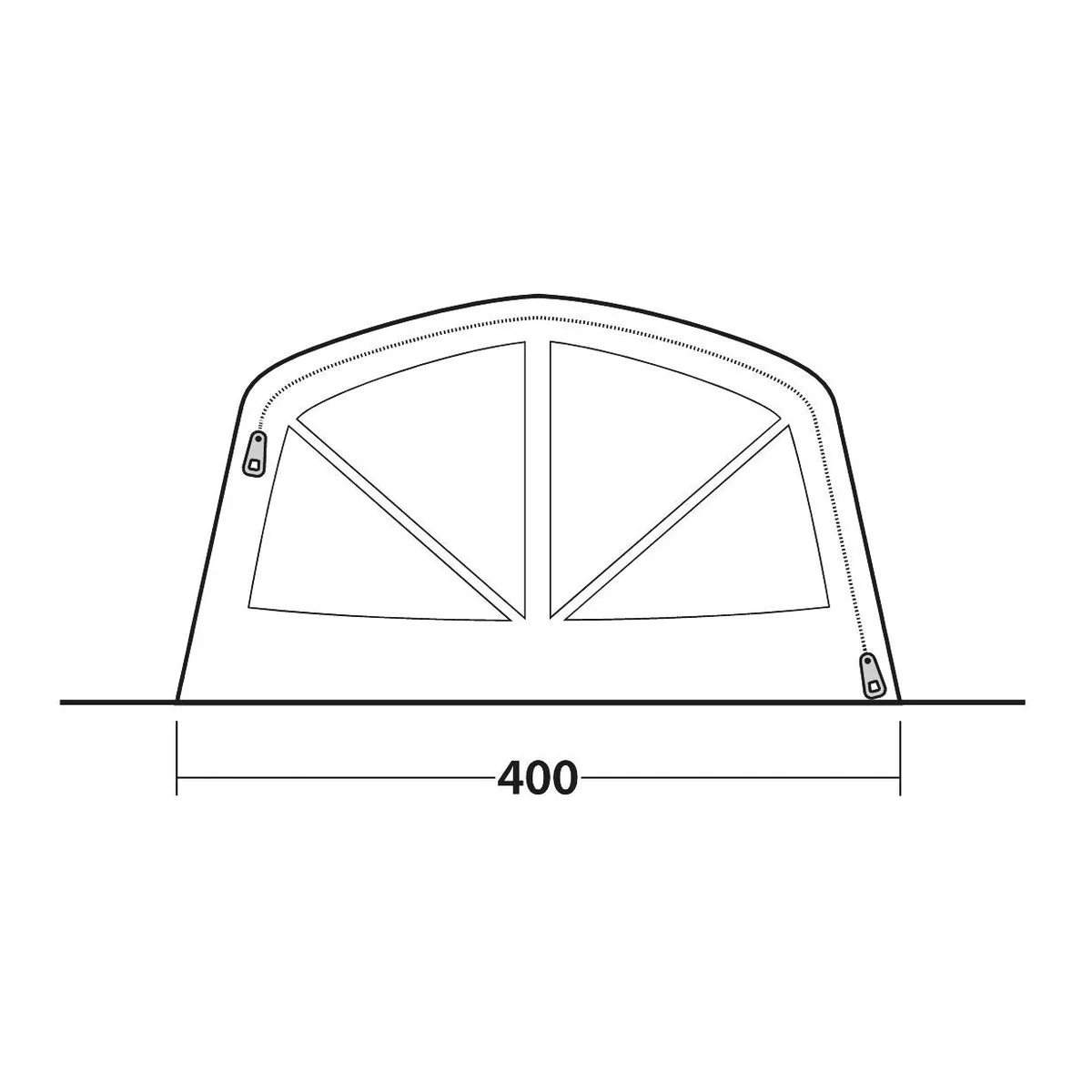 Outwell Boston 6 Air TC 6 Berth Four Room Tunnel Tent - Image 21