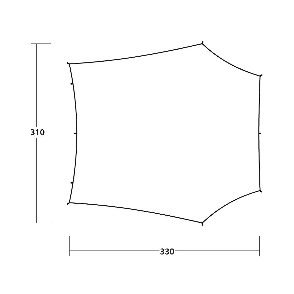 Outwell Canopy Tarp Shelter Free Standing / Porch Medium - Image 3