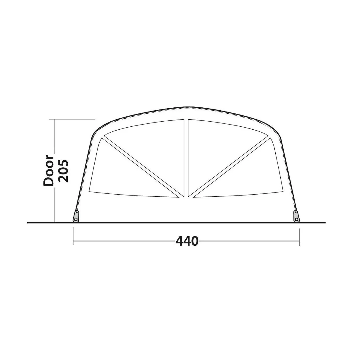 Outwell Charleston 7 Air TC 7 Berth Five Room Tunnel Tent - Image 18