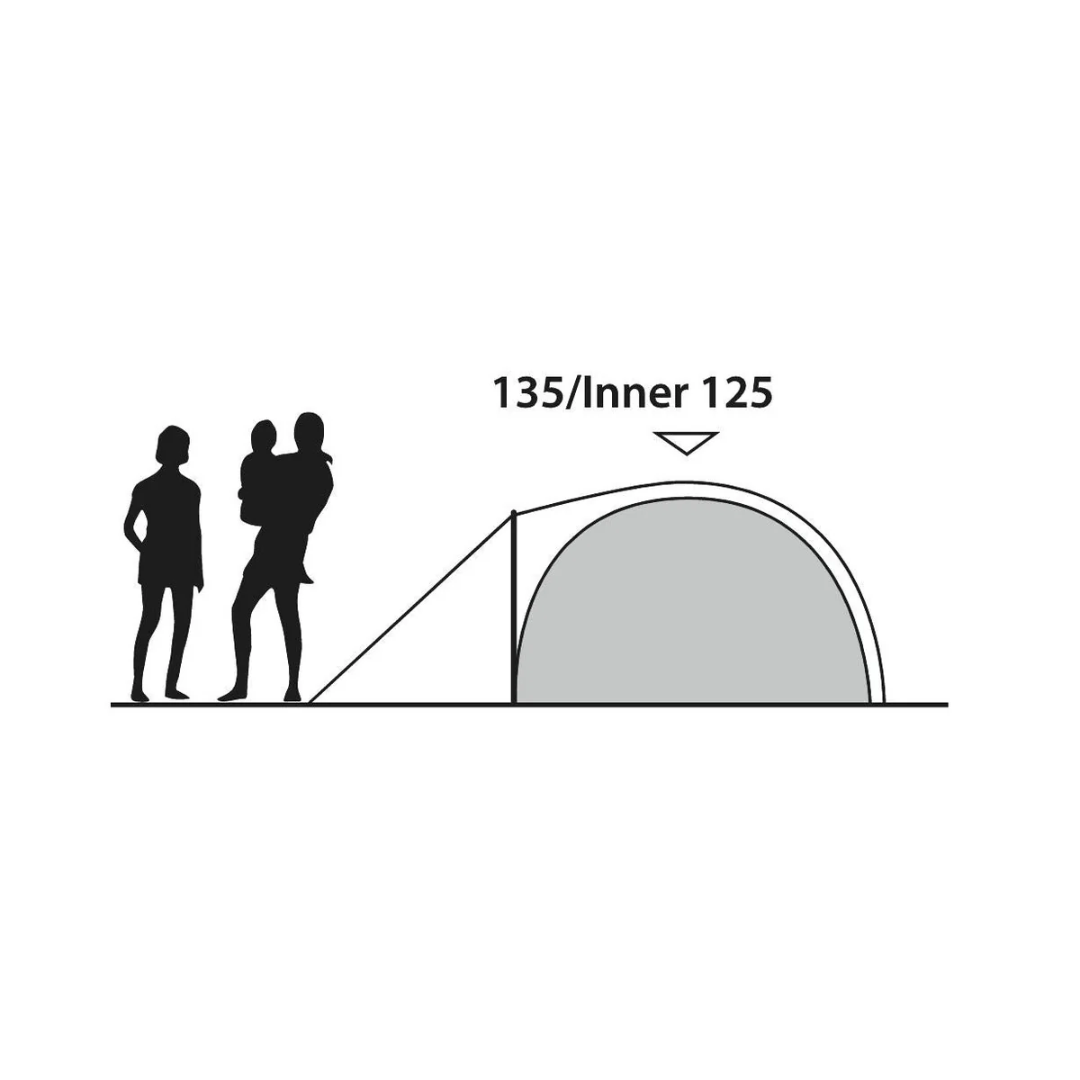 Outwell Cloud 4 Person Two Room Dome Tent 4 Berth inc Sealed Grounsheet - Image 13