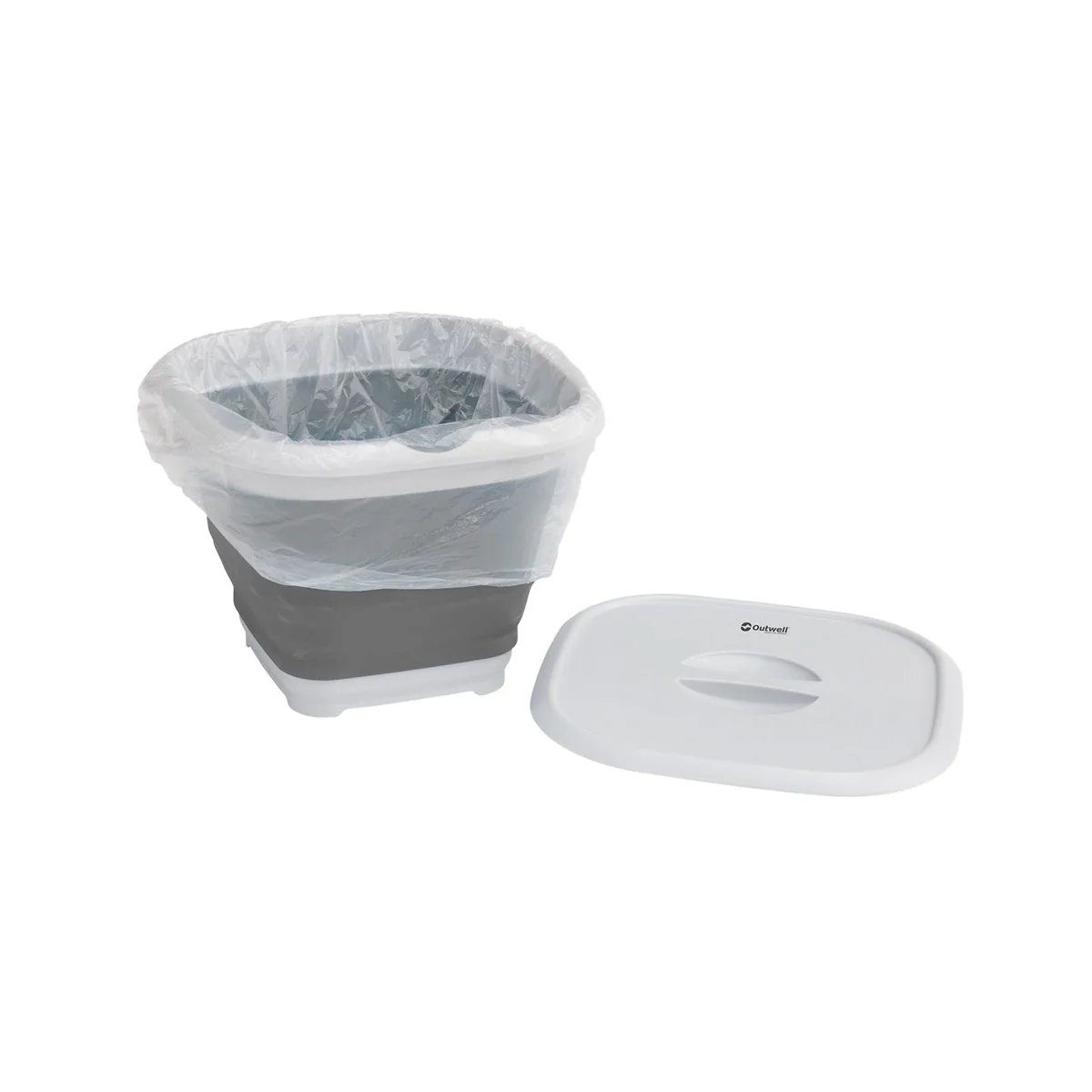Outwell Collaps Bucket Square with Lid Grey Mist Camping Collapsible - Image 3