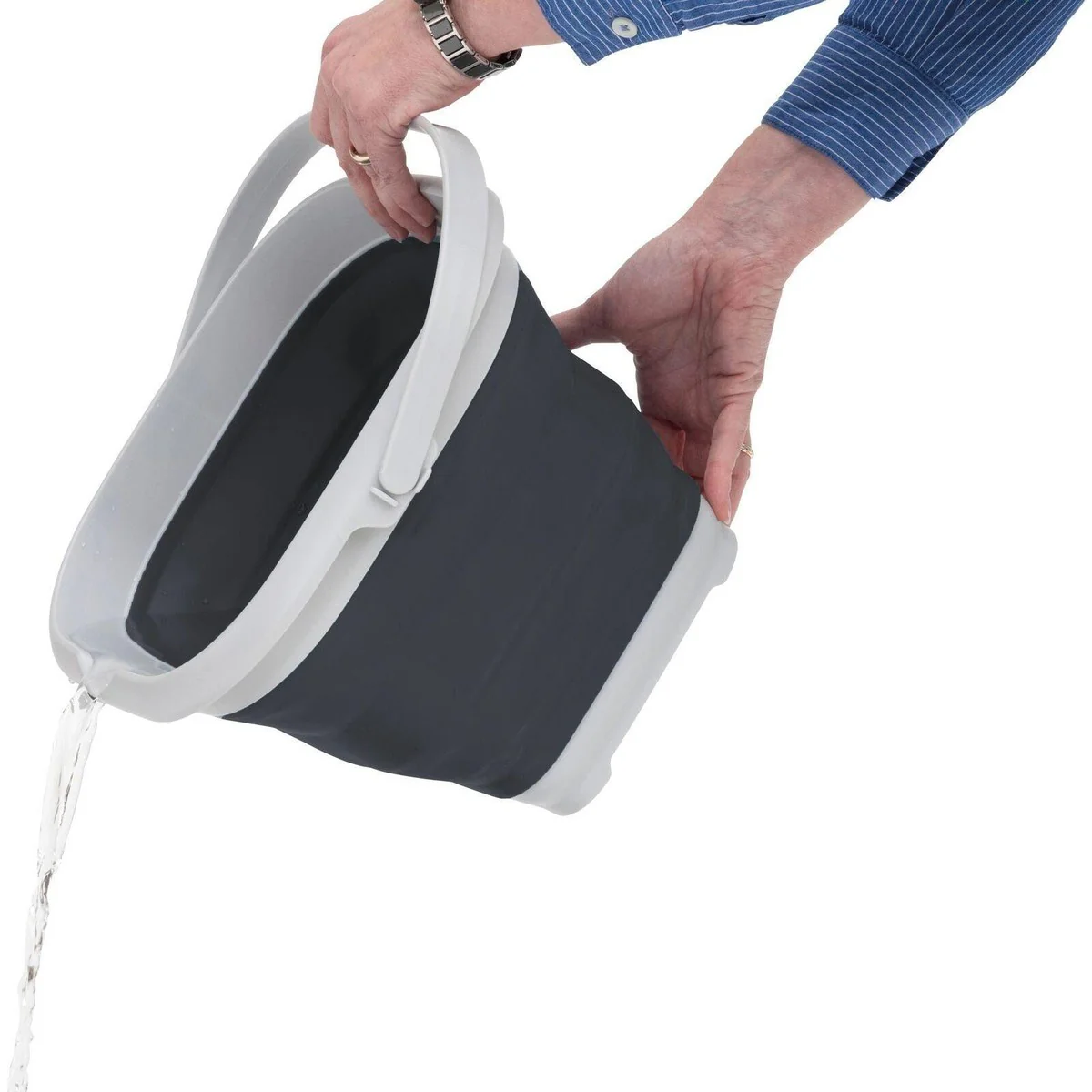 Outwell Collaps Collapsible Bucket Square w/lid Navy Night 9l - Image 3
