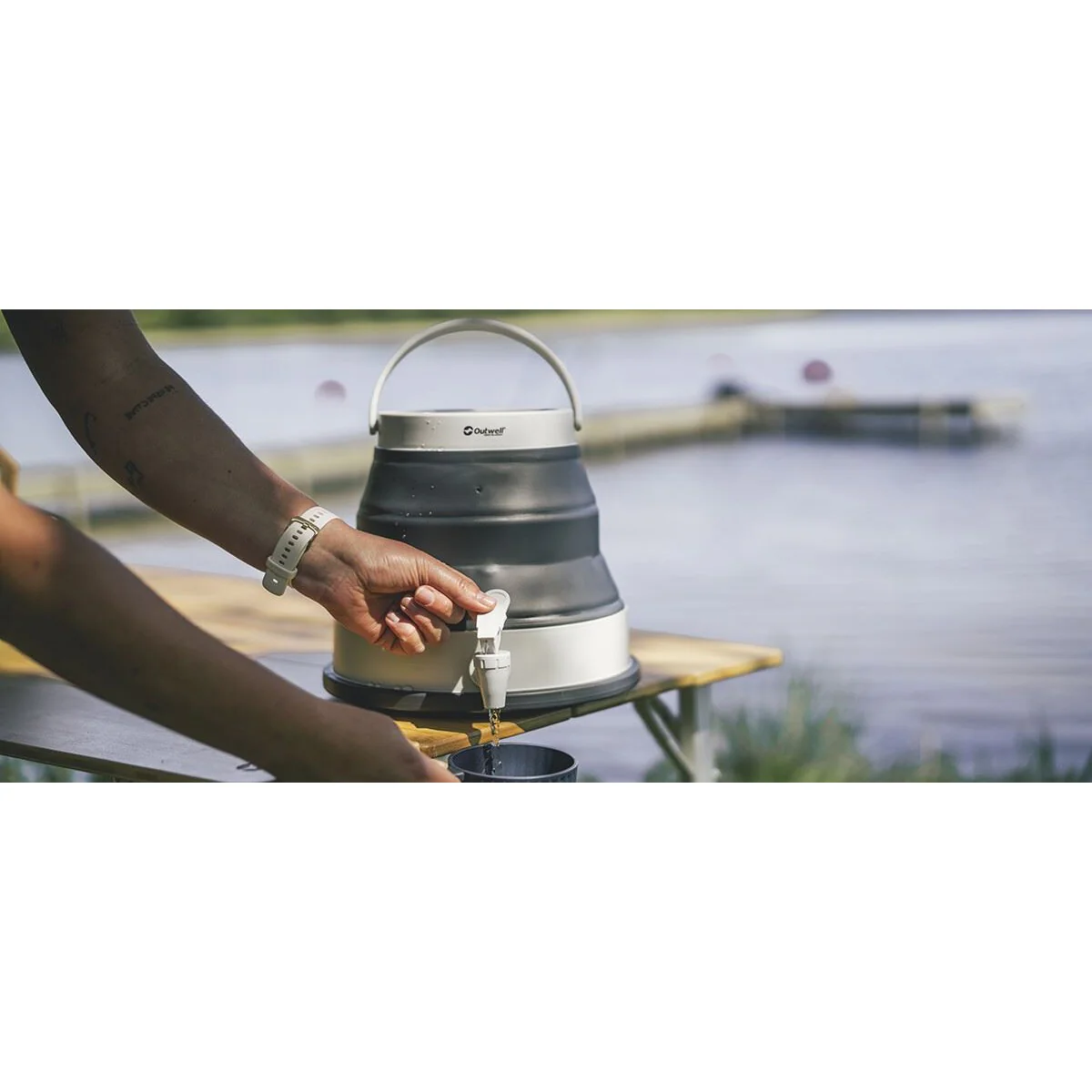 Outwell Collaps Water Carrier 6 L Shadow Green Collapsible Camping - Image 5