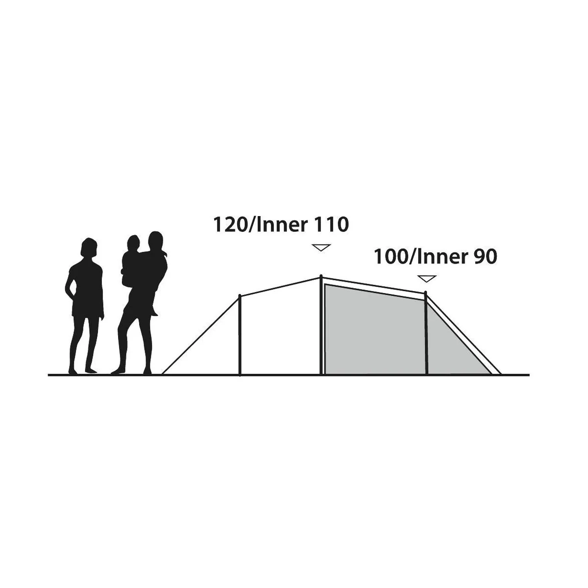 Outwell Earth 3 Plus Tunnel 3 Berth Tent - Image 11