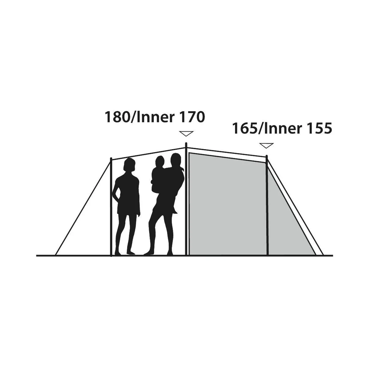 Outwell Earth 5 Plus Pole Tent Green 5 Person - Image 10