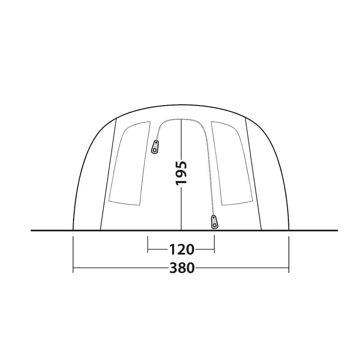 Outwell Edmonds 6 TC 6 Berth Four Room Tunnel Tent - Image 20