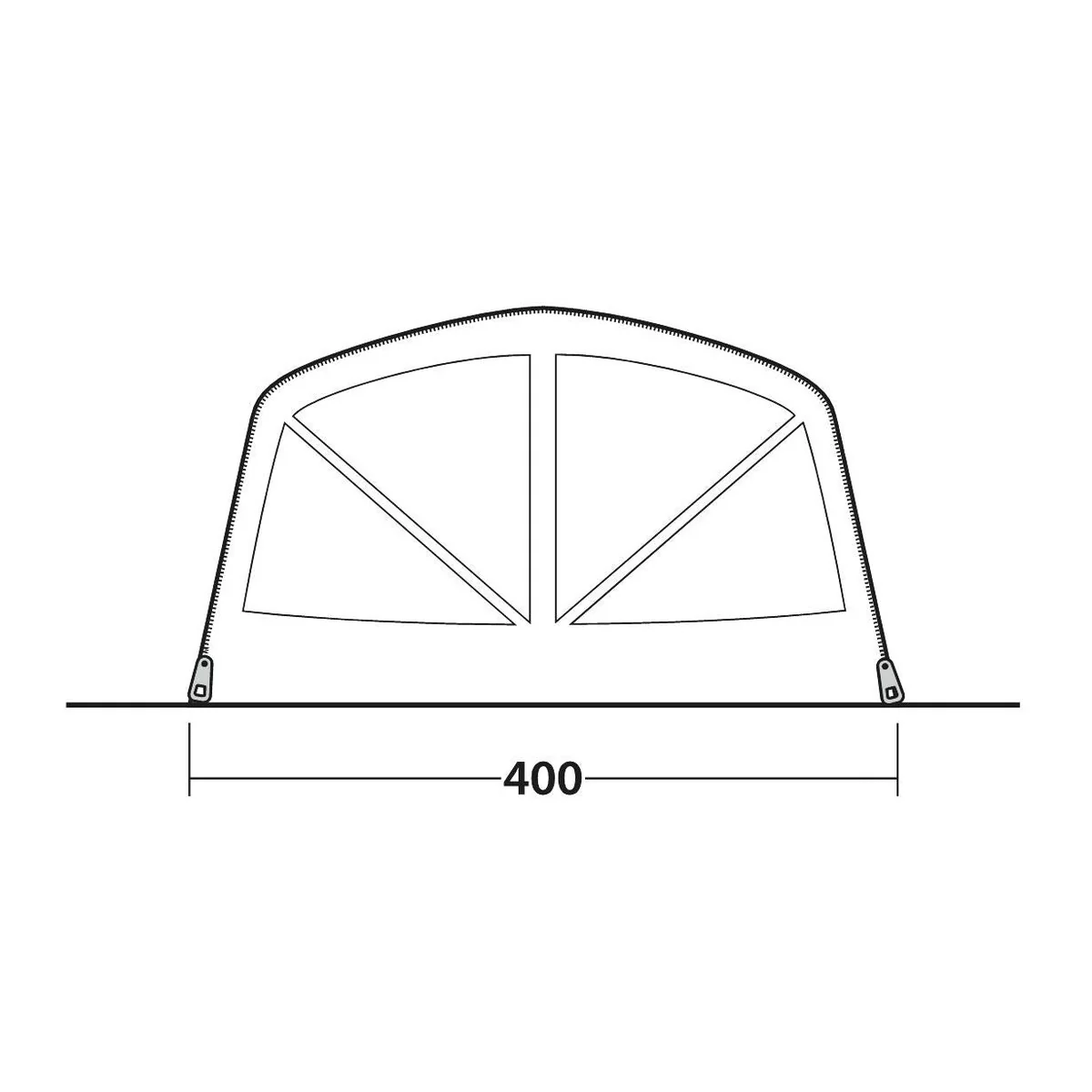 Outwell Florida 6 Air 6 Berth Five Room Tunnel Tent - Image 21