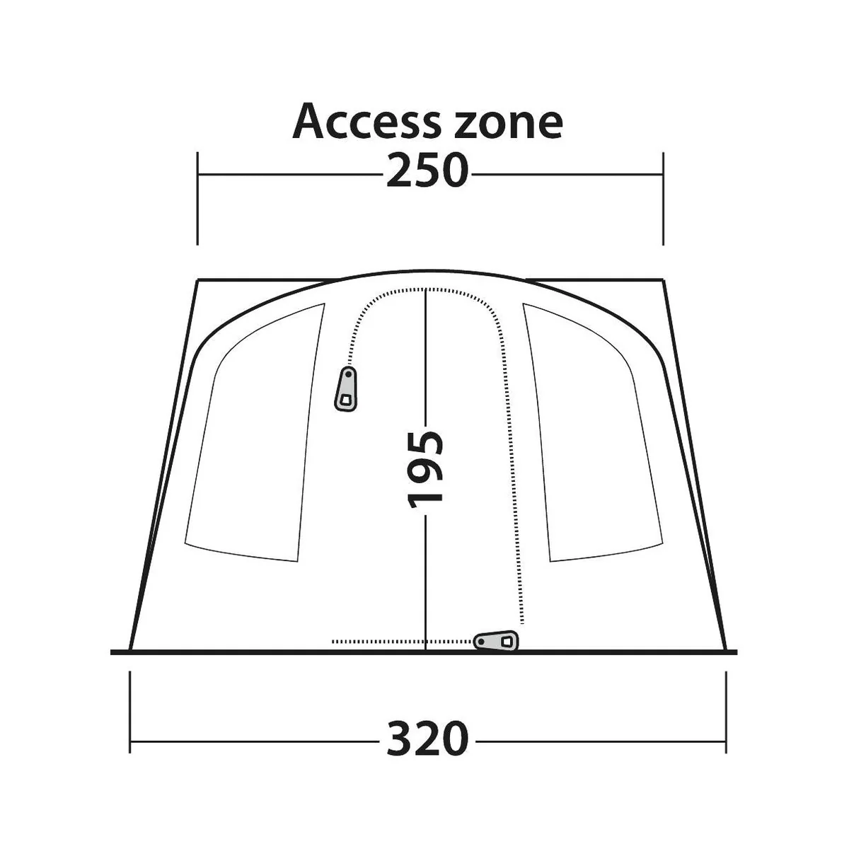 Outwell Fresno Driveaway Awning Grey - Image 4