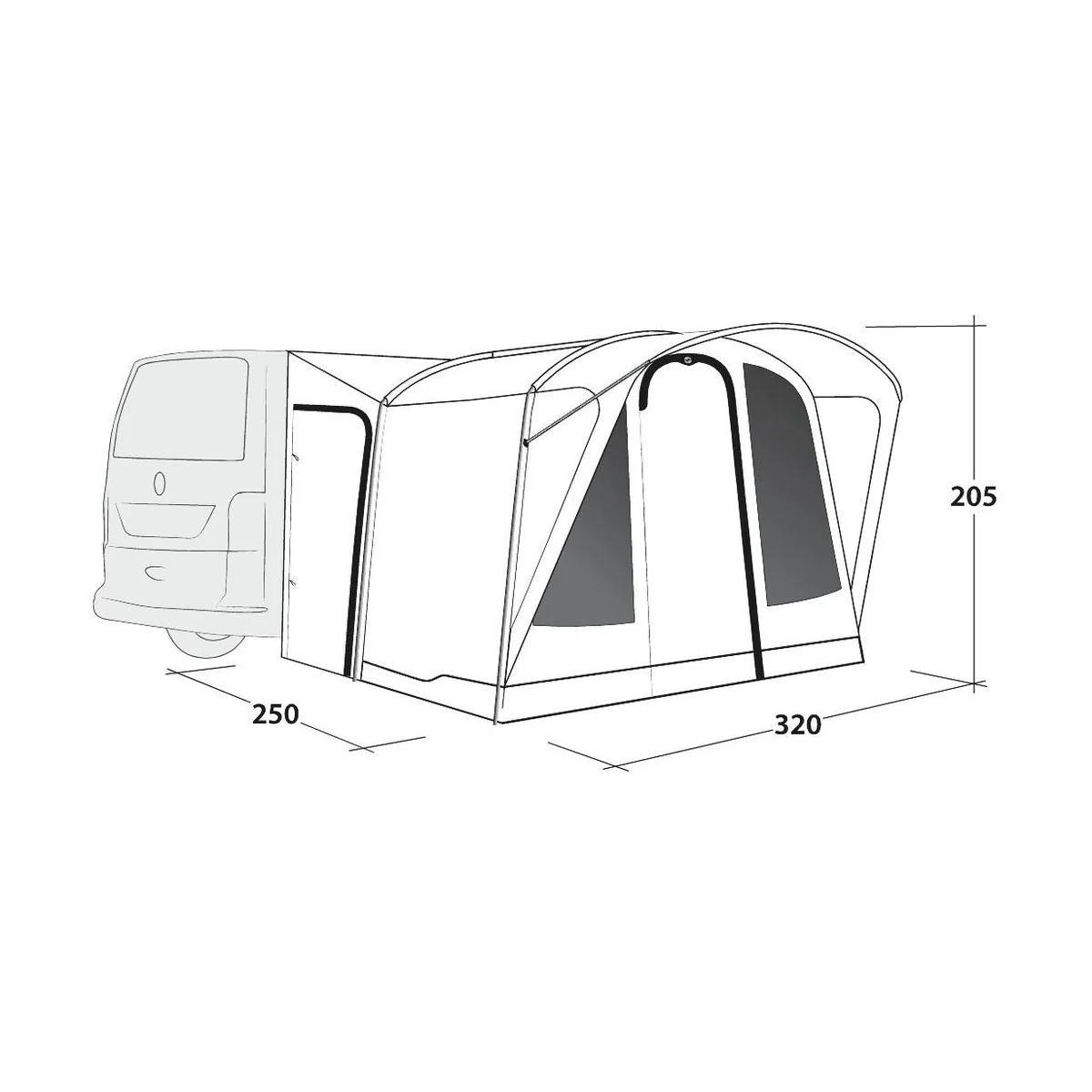 Outwell Fresno Driveaway Awning Grey - Image 5