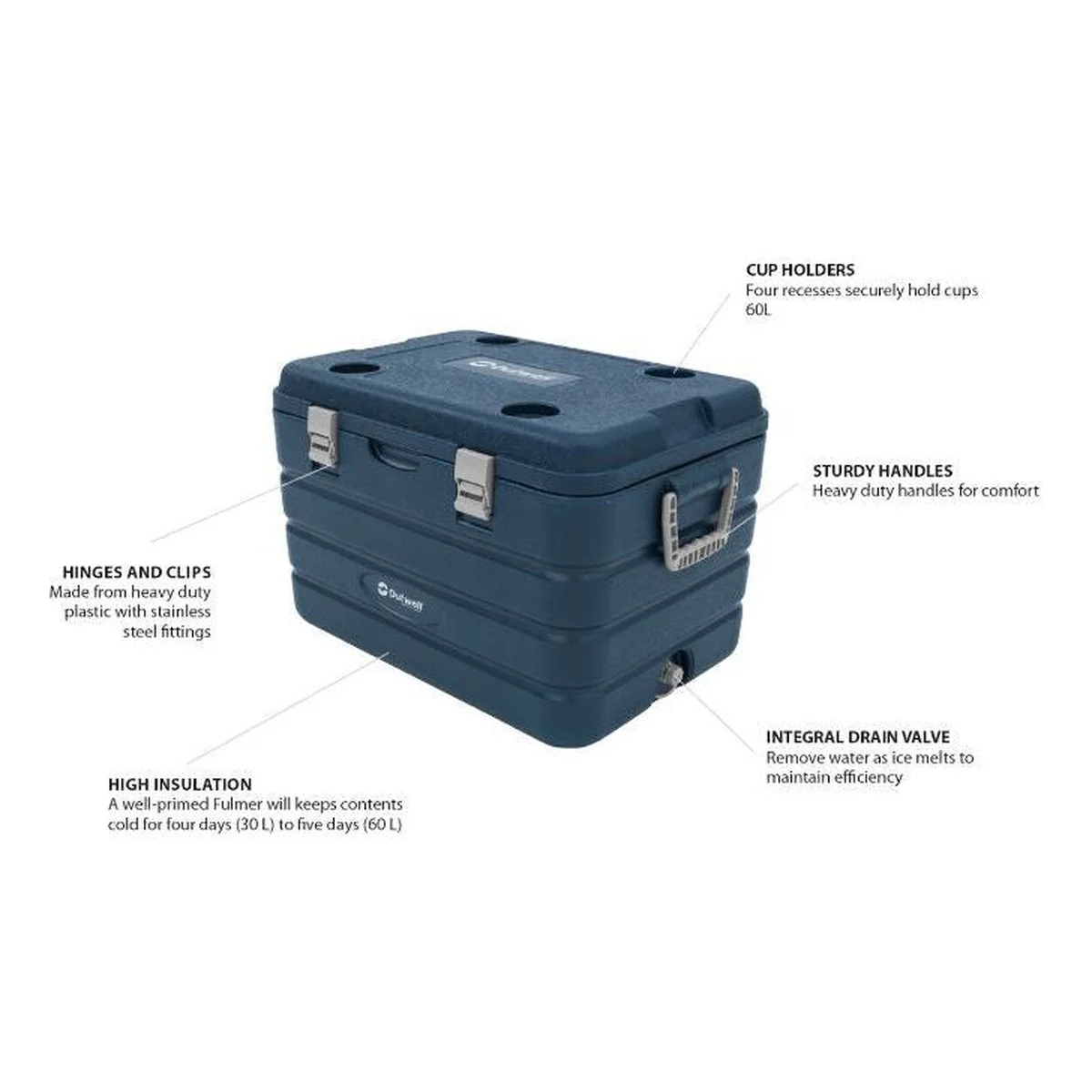 Outwell Fulmar 60L Cool Box Cooler Keeps upto 5 Days - Image 12