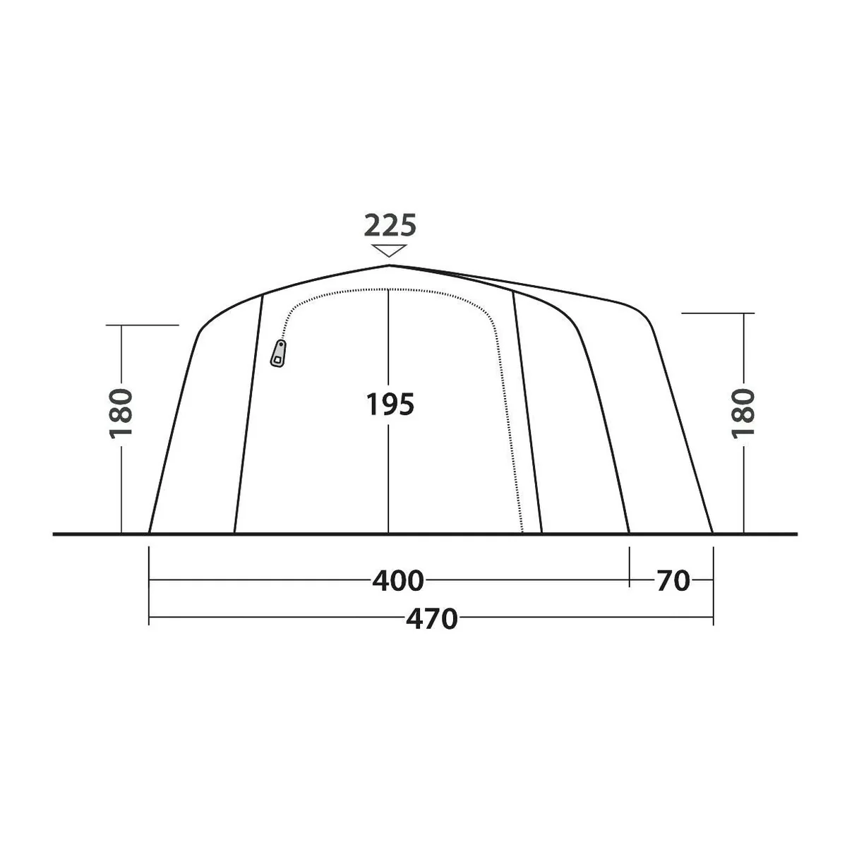 Outwell Montana 6 Air 6 Berth Four Room Tunnel Tent - Image 19