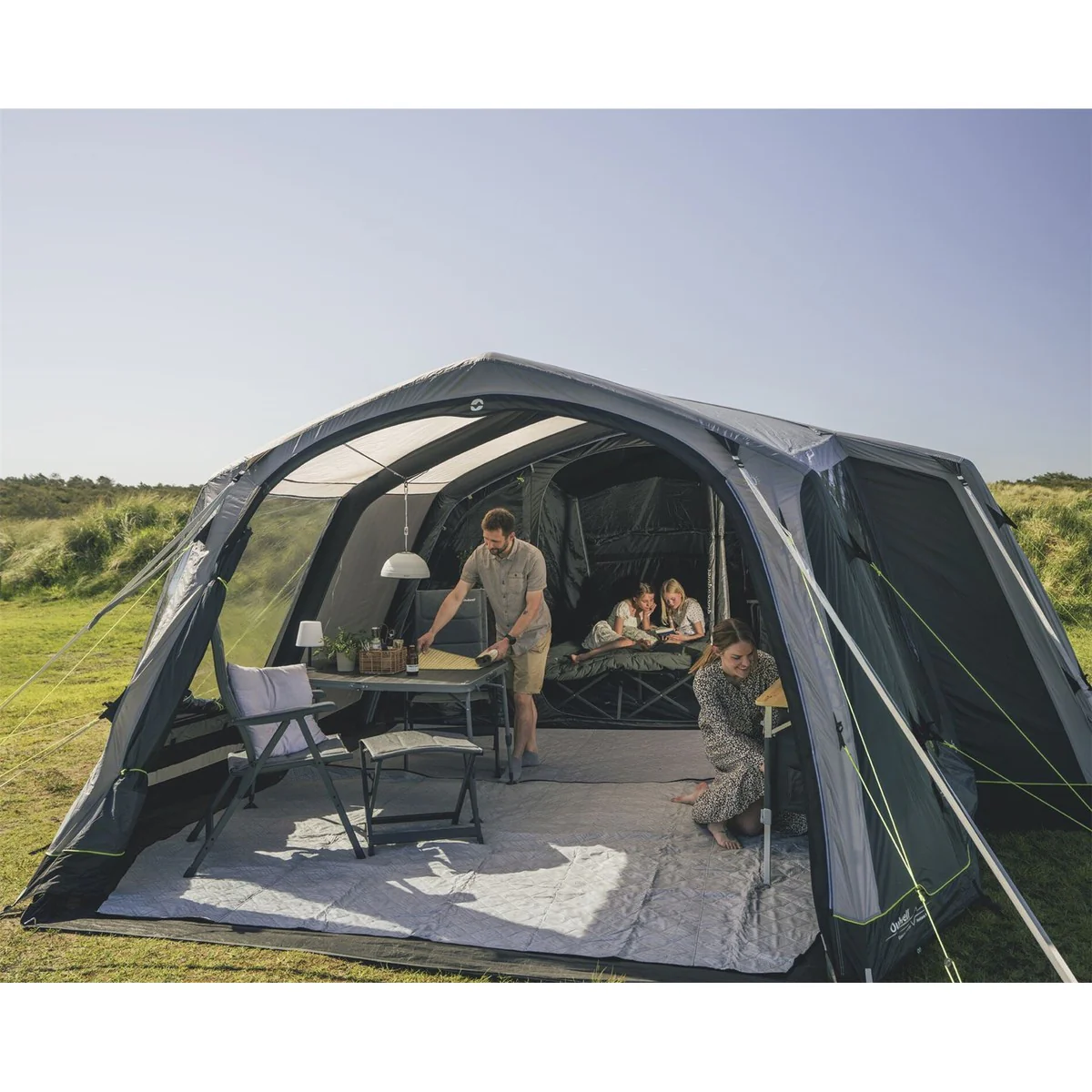 Outwell Montana 6 Air 6 Berth Four Room Tunnel Tent - Image 4