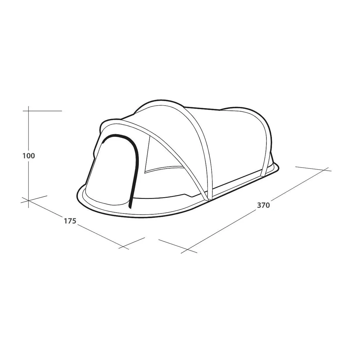Outwell Nexion 2 Ocean Pop-up Tent 2 Berth Fast Pitch Dark Inner - Image 12