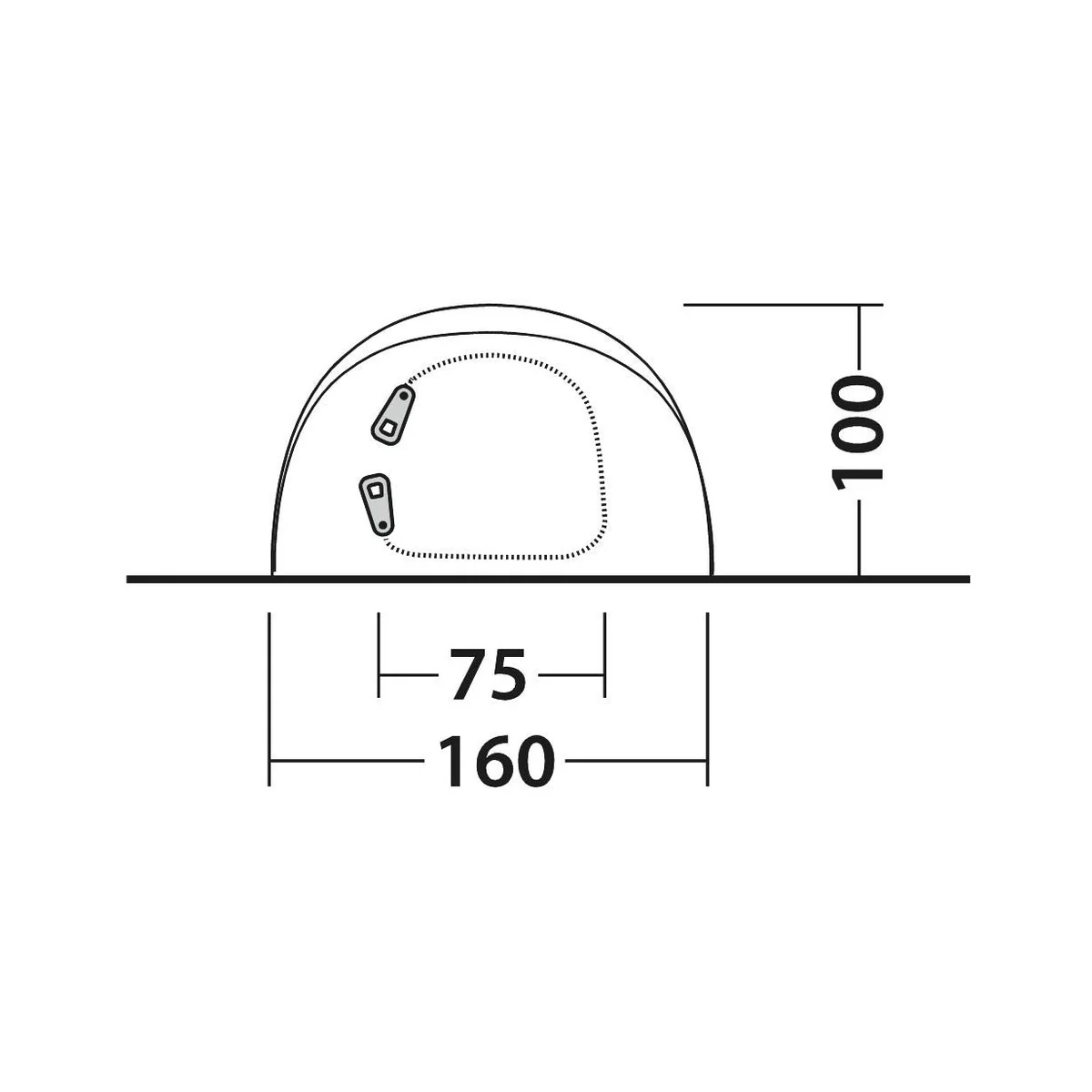 Outwell Nexion 2 Ocean Pop-up Tent 2 Berth Fast Pitch Dark Inner - Image 13