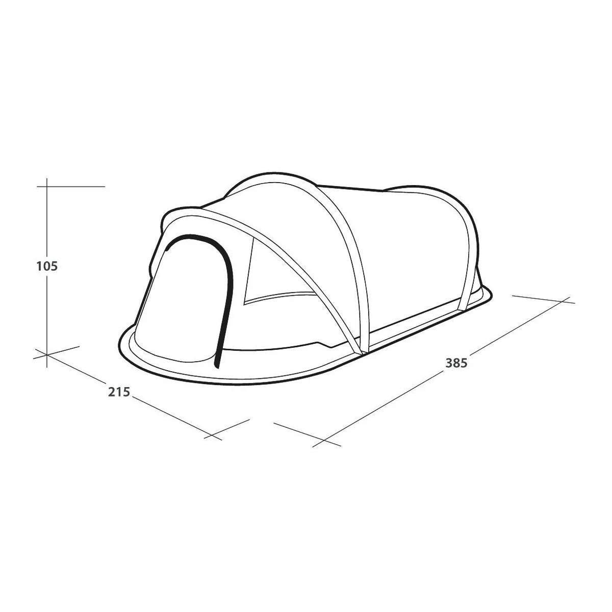 Outwell Nexion 3 Ocean Pop-up Tent 3 Berth Fast Pitch Dark Inner - Image 11