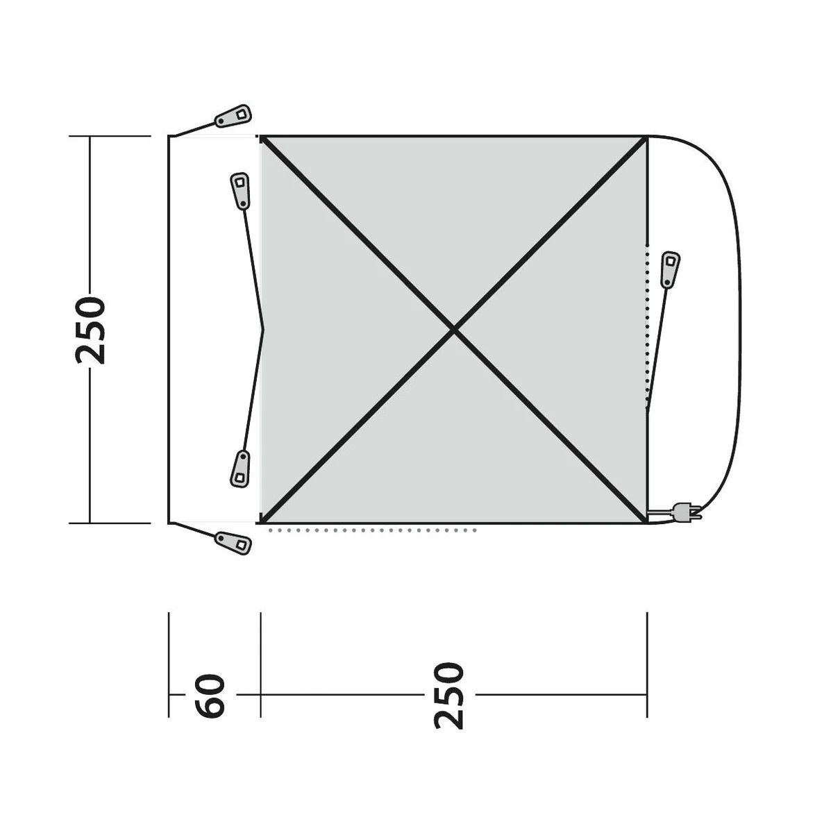 Outwell Pine Hills Awning Grey - Image 15